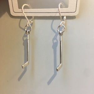 Hockey stick earrings